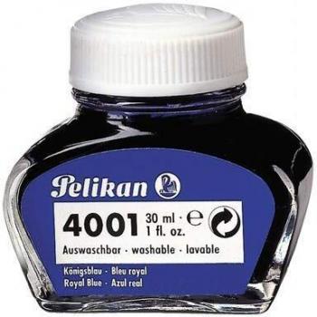 Tinta para plumas estilográficas Pelikan 4001 azul real de 30ml