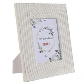 Marco de Fotos Home ESPRIT Blanco Cristal Madera MDF Indio 26,5 x 1,5 x 32 cm
