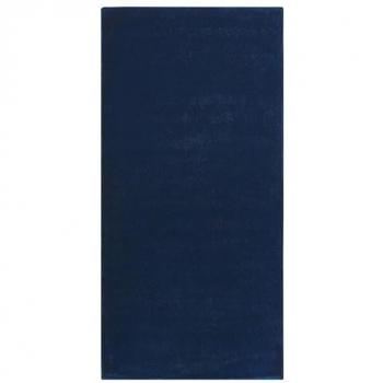 Alfombra Moderna de Viscosa Azul Marino 80 x 150 cm, Hecha a Mano, Pelo Corto