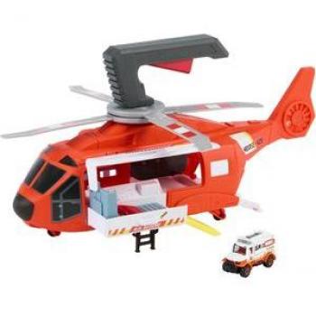 Matchbox Action Drivers Helicóptero De Rescate Mattel HXM74 - Vehículos miniatura a escala, juego de vehículos con helicóptero de rescate