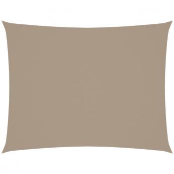 Toldo de vela rectangular de tela oxford gris taupe 2x3,5 m