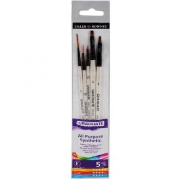 Daler Rowney Graduate Estuche Pinceles Mango Corto 5 Sintéticos