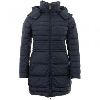 Peuterey Chic Blue Polyamide Quilted Mid-Length Jacket for Women with Detachable Hood - Size IT40|S (2XS)