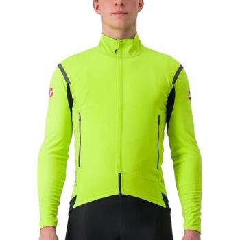 Chaqueta Castelli Perfetto RoS 2 GORE-TEX INFINIUM™ Verde Lima Eléctrico Gris XS