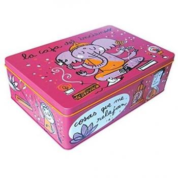 Laroom Caja metálica, Metal, Violeta