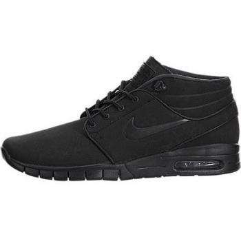Nike Stefan Janoski Max Mid L Zapatillas de skateboarding, Hombre, Negro / Gris, 42 1/2