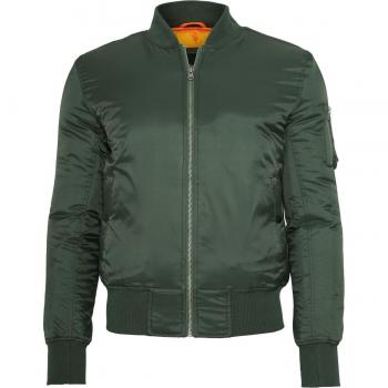 Urban Classic Basic Plus Size Bomber Jacket, Olive Green 3XL