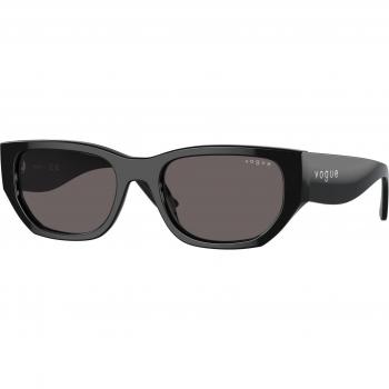 Vogue Vo5586s Rectangular Sunglasses Black Smoke Unisex 53 MM col. w44/87 Donna Squadrata Nero
