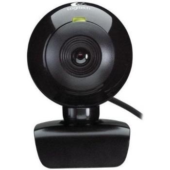 Logitech - Webcam (1,3 MP, 640 x 480 Pixeles, 30 pps, USB 2.0, Negro, CMOS)