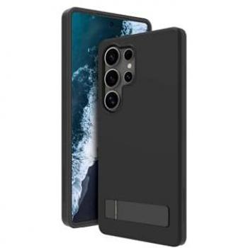 Funda de teléfono Dbramante1928 Iceland Pro Qi2 Kick para Samsung Galaxy S25 Ultra - Negra, con soporte y carga inalámbrica
