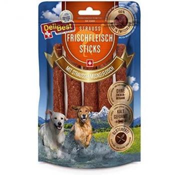 DeliBest Palitos de carne de avestruz para perros