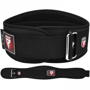 Cinturón de gimnasio RDX X3 para levantamiento de pesas de 6 pulgadas color negro tamaño L
