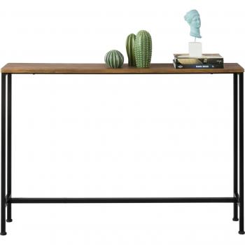 Mesa de Consola Vintage SoBuy FSB19-XL-N Negro y Naturaleza, material MDF y Hierro, dimensiones 120 x 80 x 20 cm