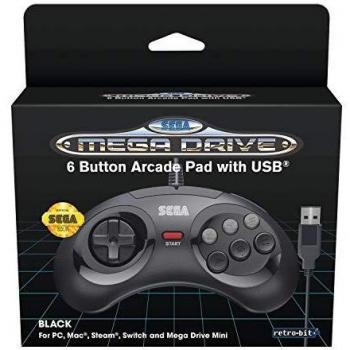 Retro-Bit Sega - MD Mini 6-B USB, Negro [Sega Megadrive 32X]