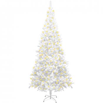 240 cm White Pre-lit Artificial Christmas Tree