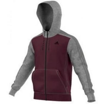 adidas Ess 3S Fz Hoodb - Sudadera para hombre, color rojo, talla XL