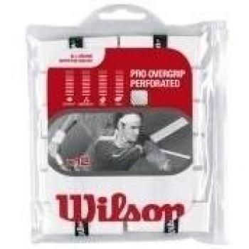 Wilson - Juego de 12 Grips Perforados, Color Blanco