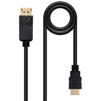 Nanocable 10.15.4305 - Cable Conversor Displayport A Hdmi, Displayport/M - Hdmi/M, Negro, 5.0 M