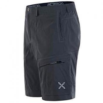 MONTURA - Pantalón de hombre corto con 4 bolsillos de viaje - Color antracita gris XXL