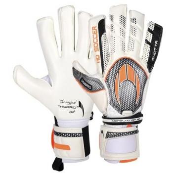 Guantes de Portero HO Soccer Ghotta Evo2, Unisex Adultos, Blanco/Naranja, Talla 8