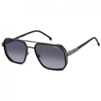 Carrera 1069/S Polarized Square Sunglasses - Black/Gray Gradient, Metal Frame, One Size