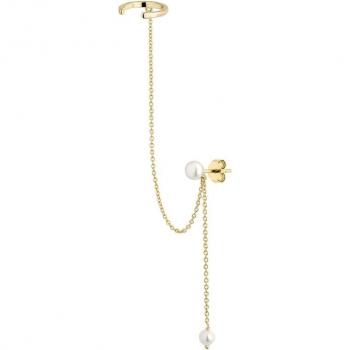 Piercing múltiple Earcandy Huahine de plata bañado en oro amarillo 18k