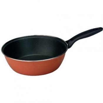 IBILI - Sarten honda new orange, 26 cms, Acero esmaltado vitrificado, Antiadherente, Apta para induccion