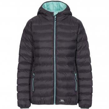 Trespass Abigail - Chaqueta acolchada con capucha para mujer, Mujer, Chaqueta Acolchada Con Capucha, FACLCATR0001_DAGL, gris oscuro, L