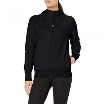 Odlo Hoody Midlayer Full Zip Alma Natural Jersey, Mujer, Black Melange, Extra-Large