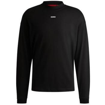 Camiseta de Manga Larga HUGO Daposo Negra Relaxed Fit para Hombre Talla M