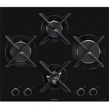 Placa de Gas Sauter SPG9465B - 4 Fuegos - 60 cm - Cristal Templado - Negro