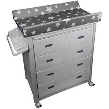 Plastimyr - Bañera, diseño estrellas, color gris/blanco