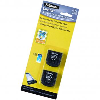 Fellowes Safecut - Pack 2 Cuchillas de Repuesto para Cizalla, Negro