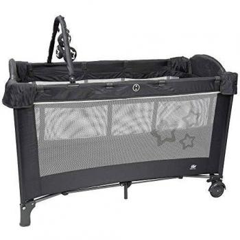 Happy Way H30061 - Cuna de Viaje Abatible Dream Star Smooth Gray