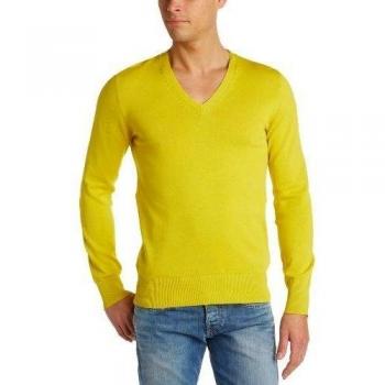 Freesoul - Jersey con cuello de pico de manga larga para hombre, talla 2XL, color azul