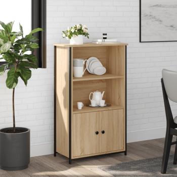 Aparador alto Sonoma de madera multicapa, 62x32x103,5 cm, color roble marrón