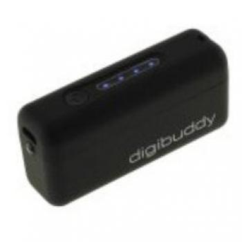 Digibuddy Batería Externa Portátil DB-2610, para iPhone, iPad, Smartphone, Tablet PC, teléfono móvil, cámaras, GPS, MP3, MP4 - Negro - 2600mAh