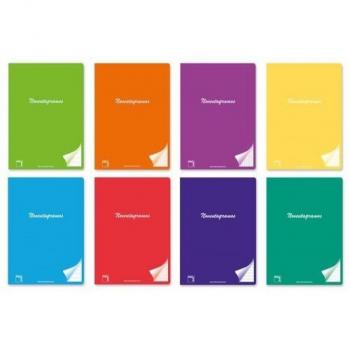 Paq/6 libreta grapada a5+ 48h 90g liso colores surtidos