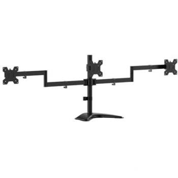 Soporte de Mesa para Pantalla Aisens DT27TSR-287 Giratorio e Inclinable para 3 Monitores de 13-27 hasta 10kg (3 Pivotes, 2 Brazos) - Negro