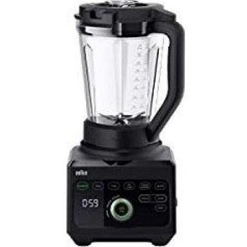 Braun Batidora PowerBlend JB 9040 de Válvula Triangular, 10 Ajustes de Velocidad Manual + Botón Pulse, Motor de 1600W, Vaso de 2L, Fácil de Limpiar, Negra