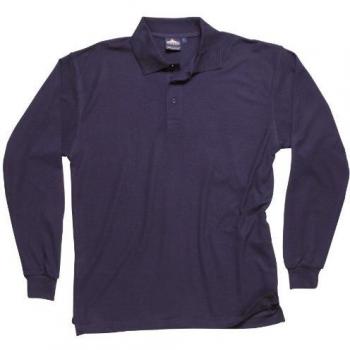 Polo de Manga Larga Portwest Genoa para Hombre en Color Marino 2XL