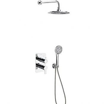 Ramón Soler 941502RP240 Conjunto Monomando Empotrado 2 Vías con Soporte M, Cromo