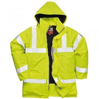 Parka de Alta Visibilidad Ignífuga y Antiestática Bizflame Rain Amarilla XL