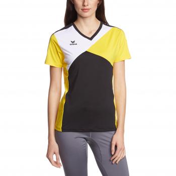 erima Premium One T-Shirt - Camiseta de equipación de fútbol para Hombre, Color Negro/Amarillo/Blanco, Talla DE: 34