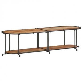 Mueble de TV madera maciza de acacia 160x42x40 cm