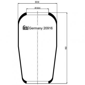 Febi-Bilstein 20916 Fuelle, suspensión neumática
