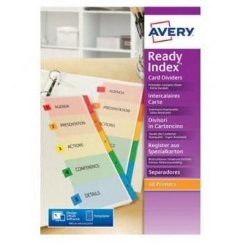 Avery Ready Index A4 Separadores Personalizables de 6 Pestañas Multicolores