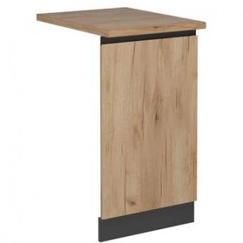 Panel Frontal para Lavavajillas R-Line, Roble Dorado/Antracita, 45 cm, Accesorio de Cocina Vicco