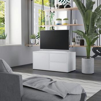 Soporte de TV blanco 80x34x36 cm madera multicapa vidaXL Mueble para TV madera contrachapada
