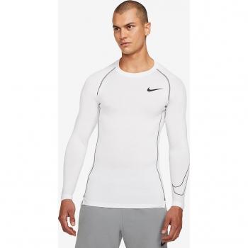 Nike Dri-Fit Pro Tight Camiseta De Manga Larga Hombres - Blanco, Negro